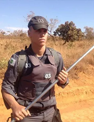 Professor Ricardo Ziegler em formação policial